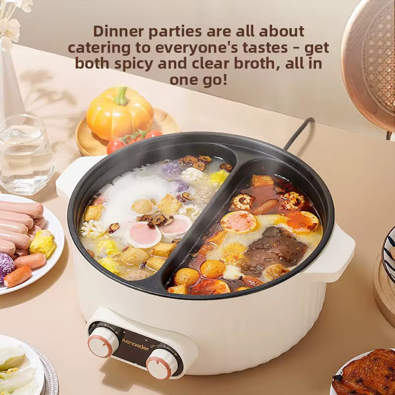 A multifunctional split electric hot pot
