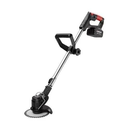 Portable, cordless electric grass trimmer and lawn mower