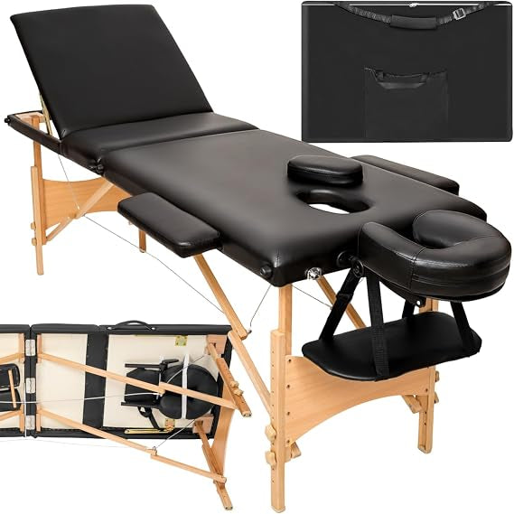 Portable, folding massage table and spa bed