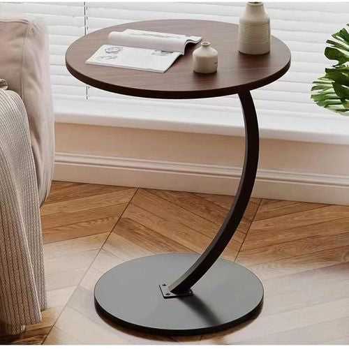 C-shaped round side table