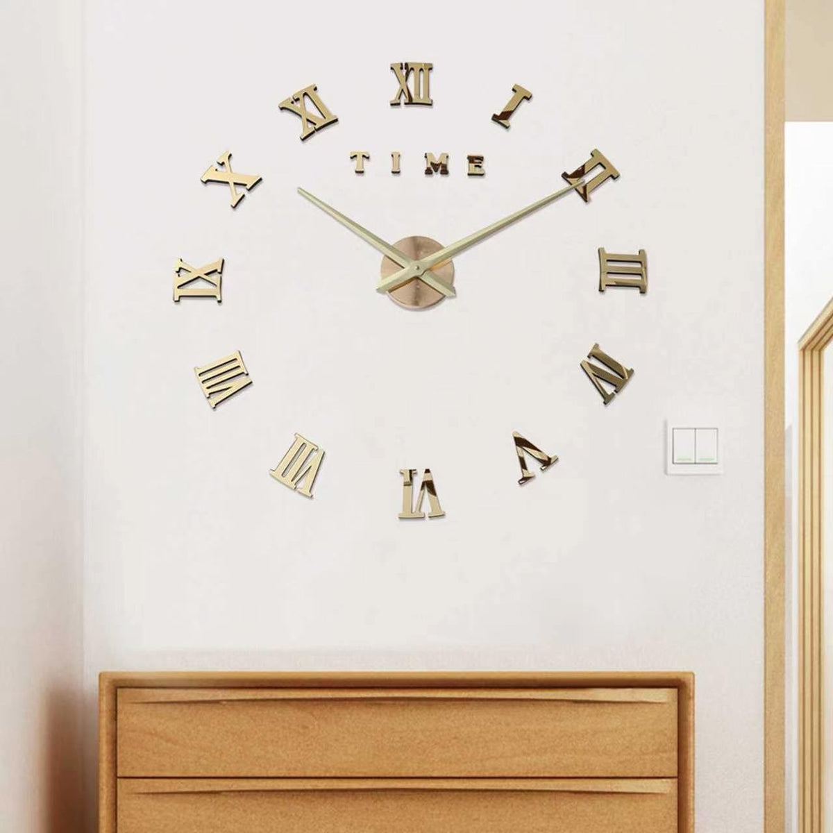 3D DIY frameless wall sticker clock