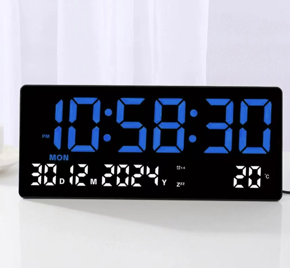 A large rectangular LED digital calendar wall clock – Alpha Picks