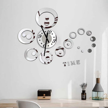 3D DIY frameless wall sticker clock