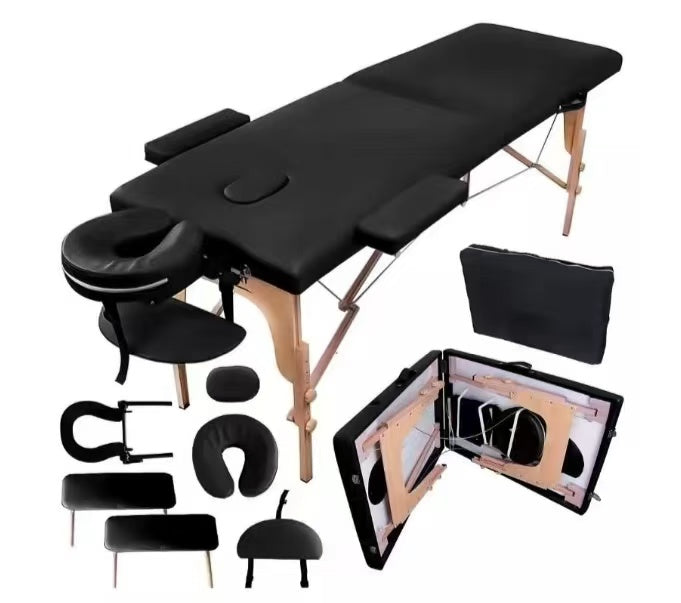 Portable, folding massage table and spa bed