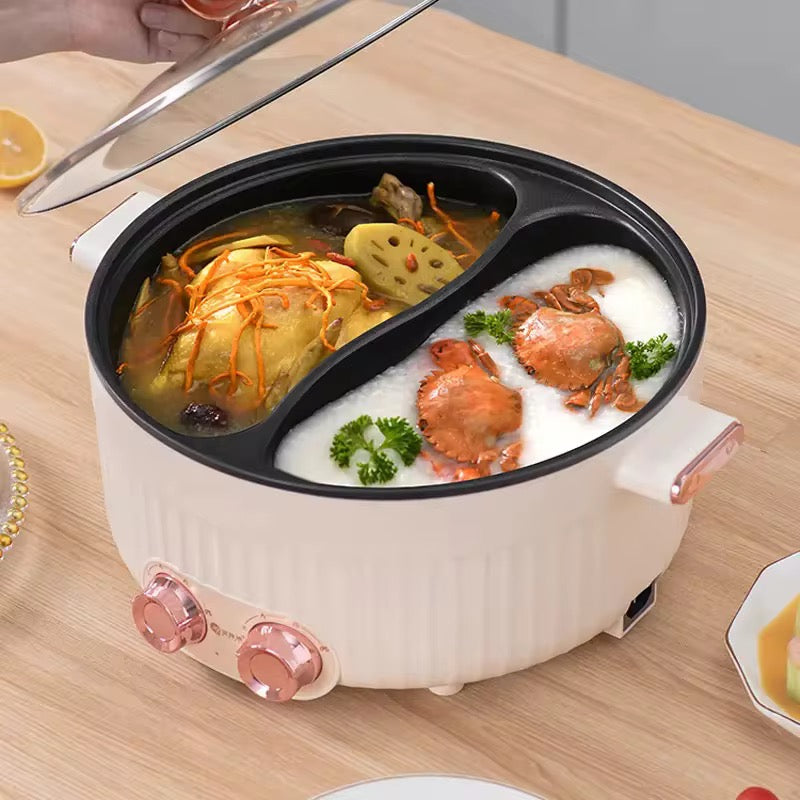 A multifunctional split electric hot pot