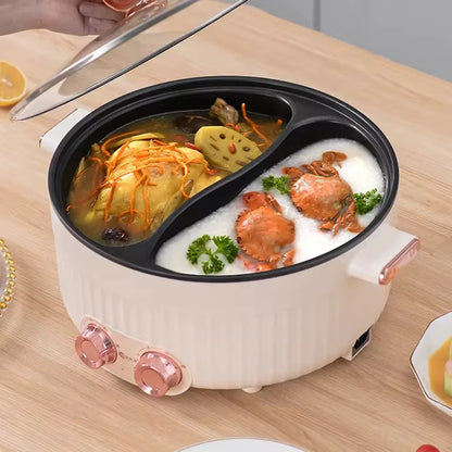 A multifunctional split electric hot pot