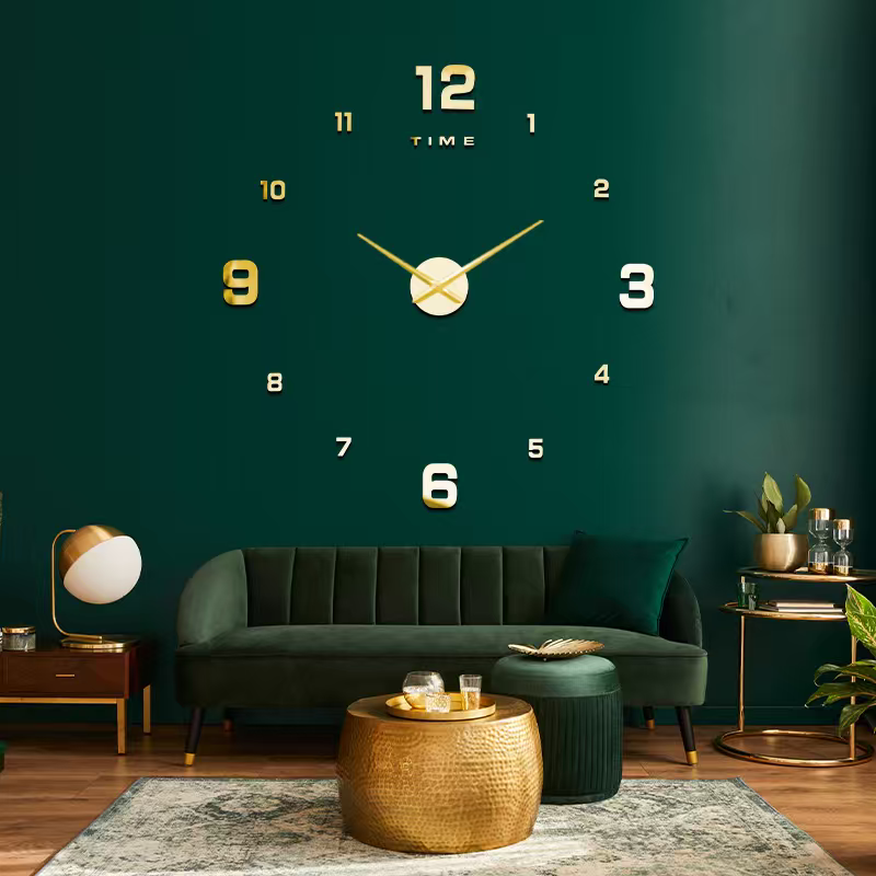 3D DIY frameless wall sticker clock