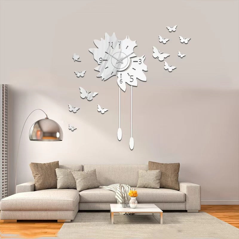 3D DIY frameless wall sticker clock