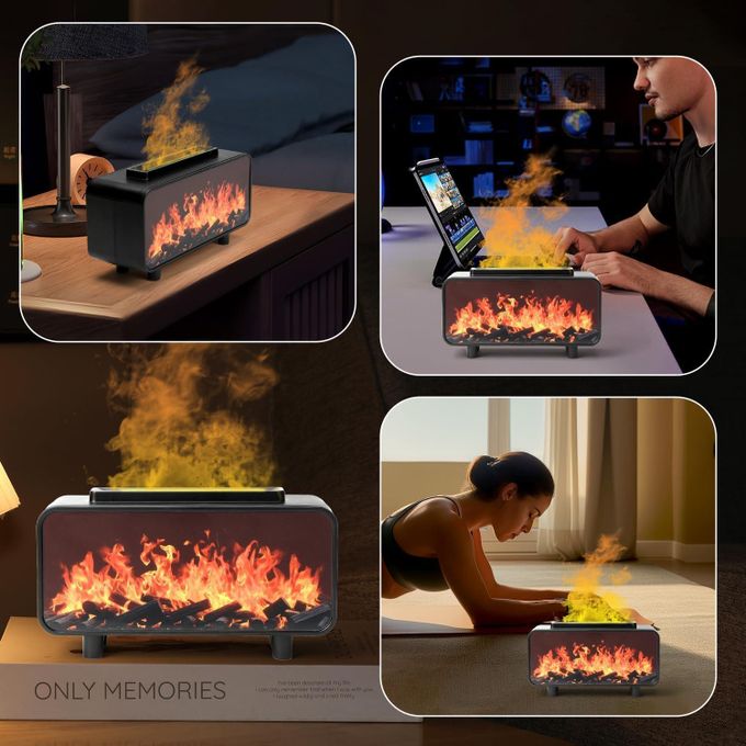 Flame Effect Air Humidifier and Essential Oil Diffuser