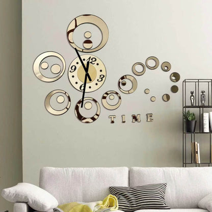 3D DIY frameless wall sticker clock