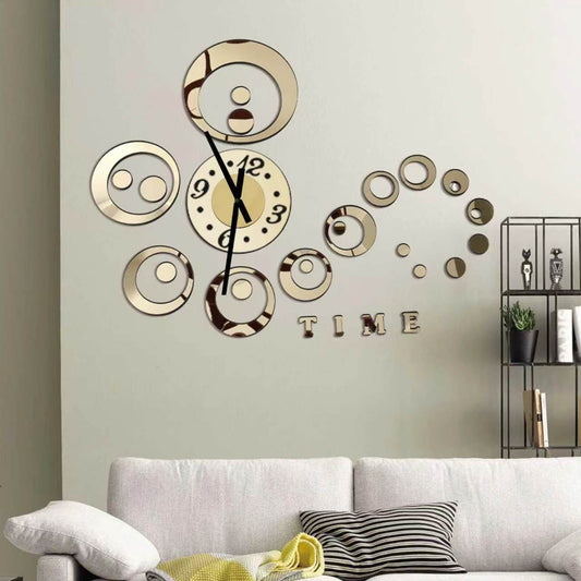 3D DIY frameless wall sticker clock
