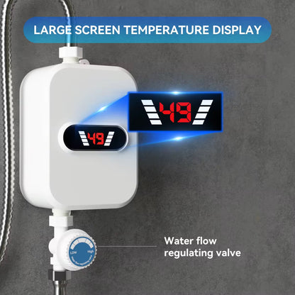 Mini  tankless electric instant water heater kit with its included accessories