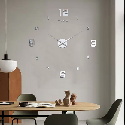 3D DIY frameless wall sticker clock