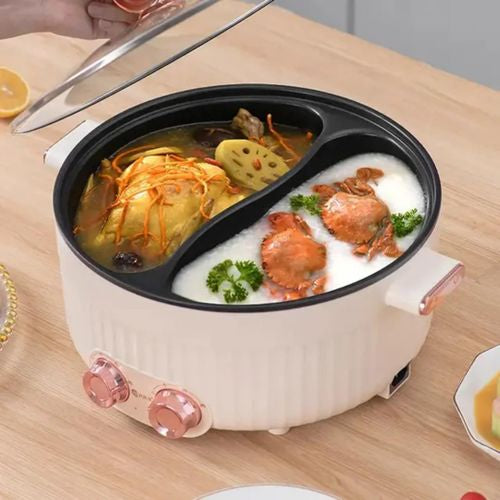 A multifunctional split electric hot pot