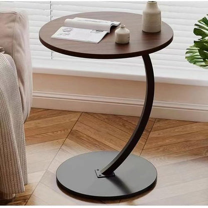 C-shaped round side table
