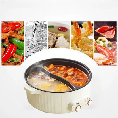 A multifunctional split electric hot pot