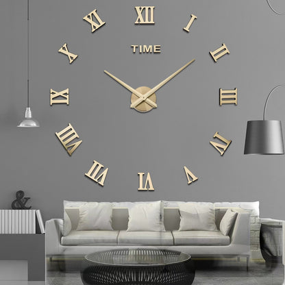 3D DIY frameless wall sticker clock
