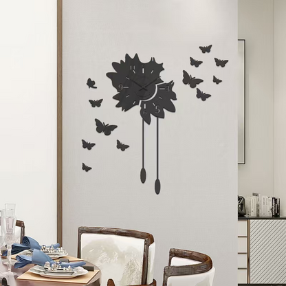 3D DIY frameless wall sticker clock