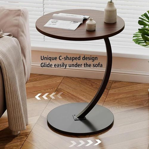 C-shaped round side table