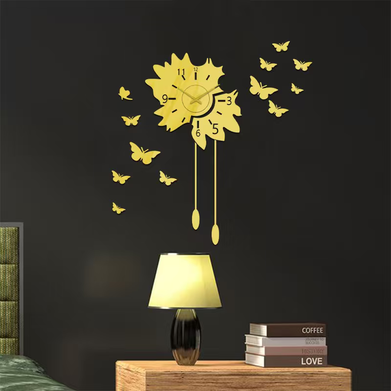 3D DIY frameless wall sticker clock